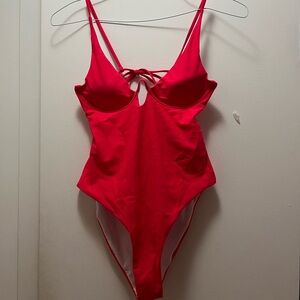 Elegant Red Women's One Piece Swimsuit